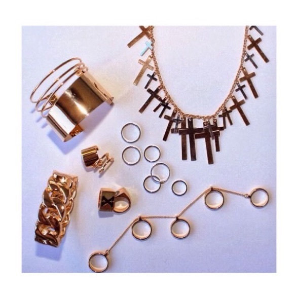 Gold Mix Match Ring Set - Picture 1 of 4